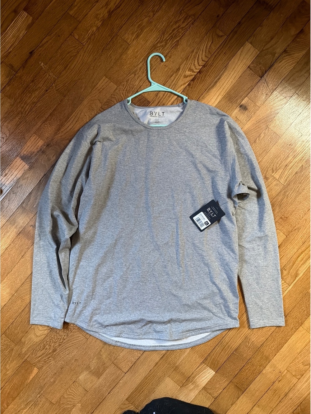 XL - Men - BYLT Premium Basics Lux Grey Long Sleeve (NWT)